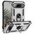 Mobigear Armor Ring Google Pixel 9 Pro XL Hülle Hardcase Backcover Stoßfest mit Ringhalter - Silber