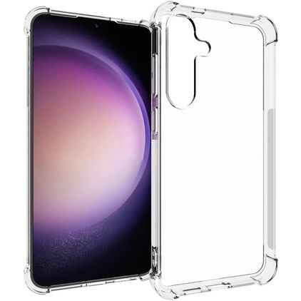 Mobigear Cushion Durchsichtig Samsung Galaxy S24 Plus Hülle Flexibles TPU Backcover Stoßfest - Transparent