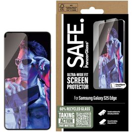 SAFE by PanzerGlass Ultra-Wide-Fit Samsung Galaxy S25 Edge Panzerglas Gehärtetes Glas Displayschutz - Hüllenfreundlich