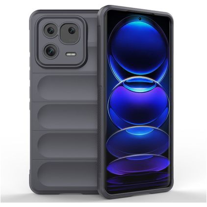 Mobigear Bumpy Xiaomi 13 Pro Hülle Flexibles TPU Backcover - Charcoal