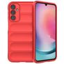 Mobigear Bumpy Samsung Galaxy A24 Hülle Flexibles TPU Backcover - Rot