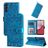 Mobigear Sunflower Samsung Galaxy A14 Hülle Klapphülle Geldbörse - Blau