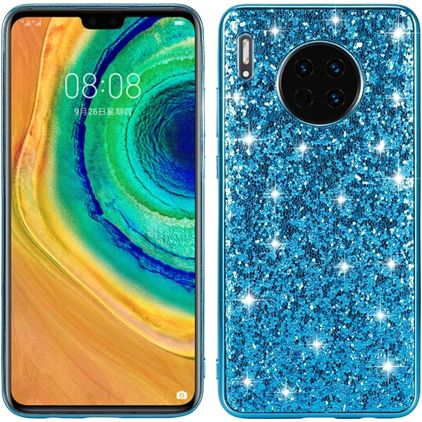 Mobigear Glitter Huawei Mate 30 Hülle Hardcase Backcover - Blau