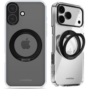 Mobilize 360 Rotating Ring iPhone 17 MagSafe Hülle Hardcase Backcover mit Ringhalter - Schwarz