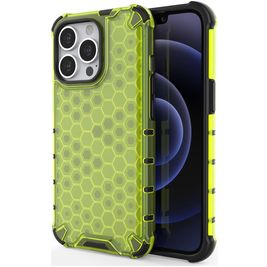 Mobigear Honeycomb iPhone 14 Pro Hülle Hardcase Backcover Stoßfest - Grün