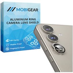 Mobigear Single Samsung Galaxy S24 Panzerglas Gehärtetes Glas Kameralinsen Schutz - Hüllenfreundlich - Grau