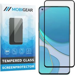 Mobigear Premium OnePlus 8T Panzerglas Displayschutz - Hüllenfreundlich - Schwarz