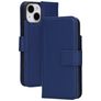 Mobiparts Wallet iPhone 15 MagSafe Hülle Echtes Leder Klapphülle Geldbörse - Blau