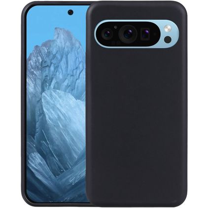 Mobigear Basics Google Pixel 9 Pro XL Hülle Flexibles TPU Backcover - Schwarz