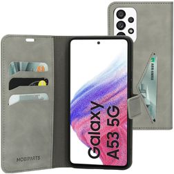 Mobiparts Classic Wallet Samsung Galaxy A53 Hülle Klapphülle Geldbörse - Granite Grey