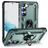 Mobigear Armor Ring Samsung Galaxy S23 Hülle Hardcase Backcover Stoßfest mit Ringhalter - Grün