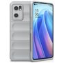 Mobigear Bumpy OPPO Find X5 Lite Hülle Flexibles TPU Backcover - Grau