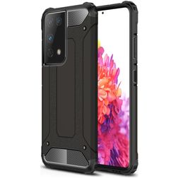 Mobigear Outdoor Samsung Galaxy S21 Ultra Hülle Hardcase Backcover Stoßfest - Schwarz