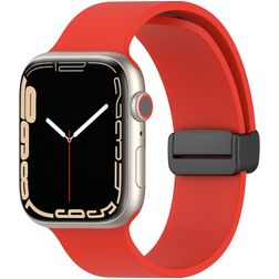 Mobigear Sport Mag Silikon Apple Watch Armband Magnetverschluss - 42/41/40/38 mm - Rot