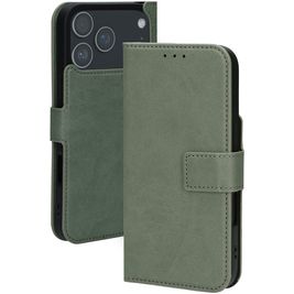 Mobiparts Classic Wallet iPhone 17 Pro Max MagSafe Hülle Klapphülle - Stone Green