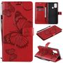 Mobigear Butterfly OPPO A53s Hülle Klapphülle Geldbörse - Rot