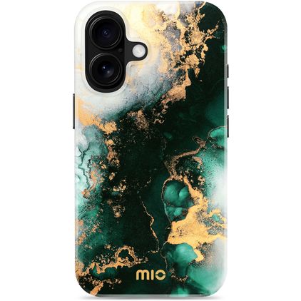 MIO iPhone 16 MagSafe Hülle Hardcase Backcover - Green Marble