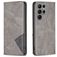 Mobigear Rhombus Slim Samsung Galaxy S24 Ultra Hülle Klapphülle - Grau