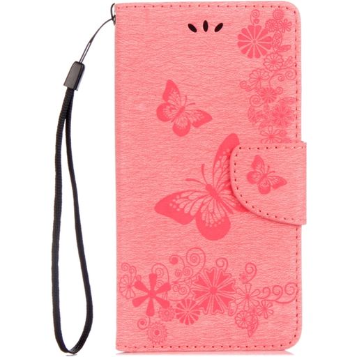 Mobigear Butterfly Motorola Moto G5 Plus Hülle Klapphülle Geldbörse - Pink