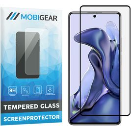 Mobigear Premium Xiaomi 11T Panzerglas Gehärtetes Glas Displayschutz - Hüllenfreundlich - Schwarz