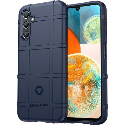 Mobigear Rugged Shield Samsung Galaxy A14 Hülle Flexibles TPU Backcover Stoßfest - Blau