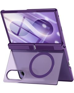 Mobigear Kickstand Samsung Galaxy Z Fold 8 MagSafe Hülle Hardcase Backcover Stoßfest mit Ständer - Lila