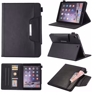 Mobigear Luxury iPad 8 (2020) Hülle Klapphülle + Stifthalter - Schwarz