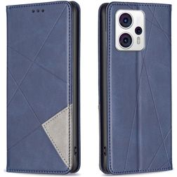 Mobigear Rhombus Slim Motorola Moto G53 5G Hülle Klapphülle - Blau