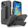 Mobigear Explorer iPhone 14 Plus Hülle Hardcase Backcover Stoßfest mit Ständer - Grau