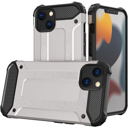 Mobigear Outdoor iPhone 16 Pro Hülle Hardcase Backcover Stoßfest - Silber