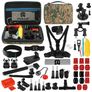 Puluz GoPro Mount Zubehör Starter Pack 53 Teile + Tasche Army