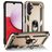 Mobigear Armor Ring Samsung Galaxy A14 Hülle Hardcase Backcover Stoßfest mit Ringhalter - Gold