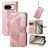 Mobigear Butterfly Google Pixel 8 Hülle Klapphülle Geldbörse - Roségold