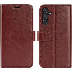 Mobigear Basic Samsung Galaxy M55 Hülle Klapphülle Geldbörse - Braun