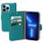Mobiparts Saffiano Wallet iPhone 13 Pro Klapphülle Portemonnaie - Türkis
