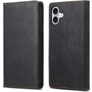 Mobigear Wallet iPhone 16 Plus Hülle Klapphülle Geldbörse - Schwarz