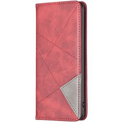 Mobigear Rhombus Slim OPPO Find X5 Lite Hülle Klapphülle - Rot