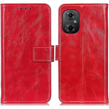 Mobigear Basic POCO M5 Klapphülle Portemonnaie - Rot