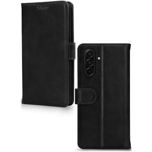 Mobilize Wallet Samsung Galaxy A26 Hülle Echtes Leder Klapphülle Geldbörse - Schwarz