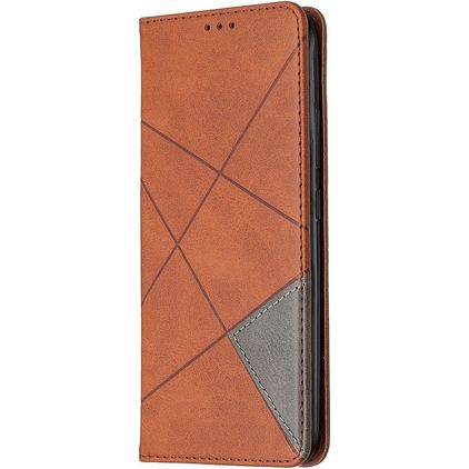 Mobigear Rhombus Slim Realme C11 (2020) Hülle Klapphülle - Braun