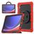 Mobigear RingGuard Samsung Galaxy Tab S10 Ultra Hülle Kunststoff / Silikon Backcover + Stylus-Halter + Schultergurt + Ständer - Rot