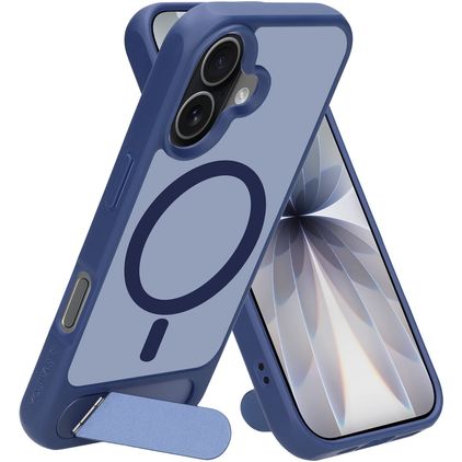 Mobiparts Hardcover iPhone 17 MagSafe Hülle Hardcase Backcover mit Ständer - Satin Blue