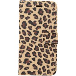 Mobigear Leopard iPhone XR Klapphülle Portemonnaie - Braun