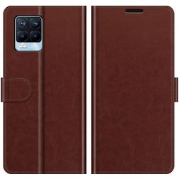 Mobigear Wallet Realme 8 Hülle Klapphülle Geldbörse - Braun