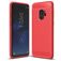 Mobigear Brushed Slim Samsung Galaxy S9 Hülle Flexibles TPU Backcover - Rot