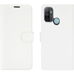 Mobigear Classic OPPO A53 Hülle Klapphülle Geldbörse - Weiß