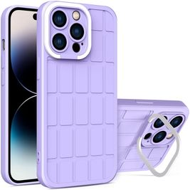Mobigear Cube iPhone 14 Pro Max Hülle Hardcase Backcover mit Ständer - Lila