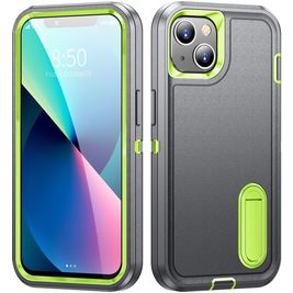 Mobigear Rugged Stand iPhone 14 Plus Hülle Hardcase Backcover Stoßfest mit Ständer - Grün