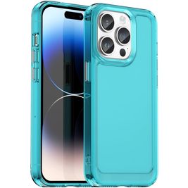 Mobigear Crystal iPhone 15 Pro Hülle Flexibles TPU Backcover - Blau