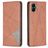 Mobigear Rhombus slim Samsung Galaxy A05 Hülle Klapphülle - Braun